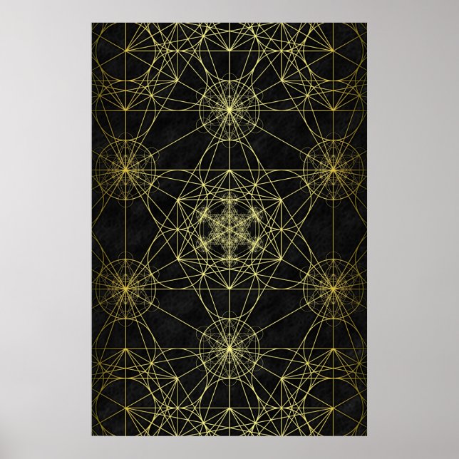 Poster Le réseau de cubes de Metatron (Devant)