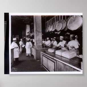 Poster Le restaurant de Delmonico de cuisine, New York NY