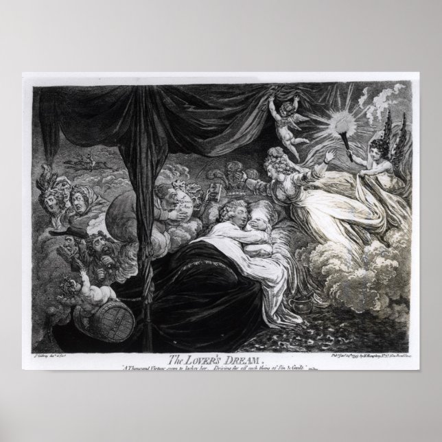 Poster Le rêve de l'amoureux, 1795 (Devant)