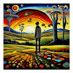 Poster Le Rêve du Coucher de Soleil