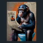 Poster Le roi Chimpanzé dans un style pop art vibrant" -<br><div class="desc">Entrez dans le monde du pourcentage excentrique avec "Royal Chimp on the Throne". Cette oeuvre d'art numérique combine un portrait animal réaliste avec l'audace de l'art pop, créant une composition visuellement frappante et stimulante. Le chimpanzé, détaillé avec des traits faciaux expressifs et de la fourrure ressemblant à la vie, s'attarde...</div>
