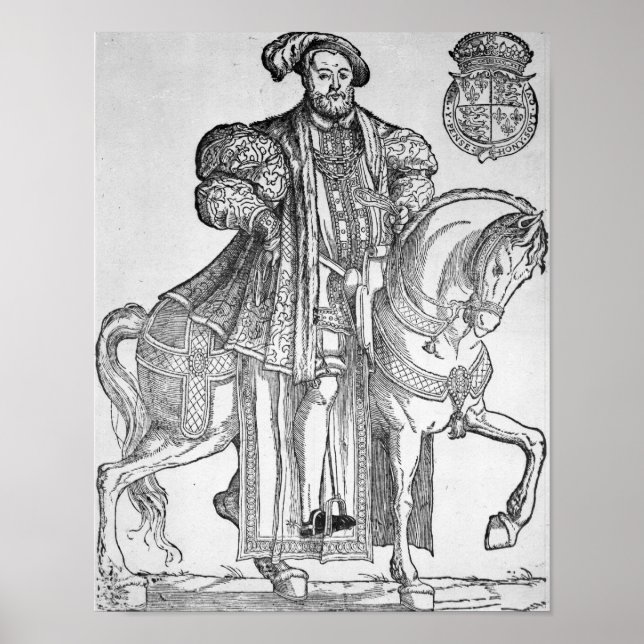 Poster Le roi Henri VIII à cheval (Devant)