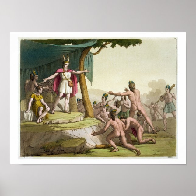 Poster Le roi Manco Capac et la reine Coya Mama reçoivent (Devant)