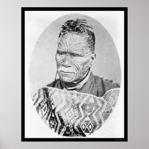 Poster Le roi maori de Nouvelle-Zélande 1895