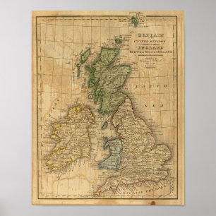 Poster Le Royaume-Uni de l'Angleterre, de l'Ecosse et de