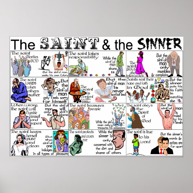 Poster Le Saint et le Sinner (Devant)