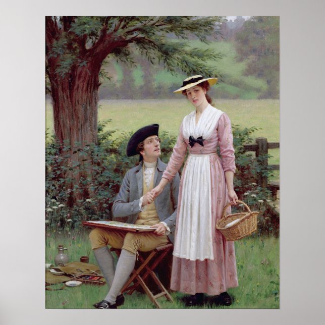 Poster Le Seigneur de Burleigh, Tennyson, 1919 (huile sur (Devant)