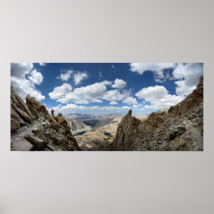 Poster Le sentier du mont Whitney au-dessus des lacs Hitc