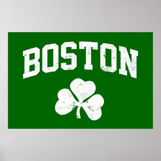 Poster le shamrock clover de boston irish st patrick (Devant)