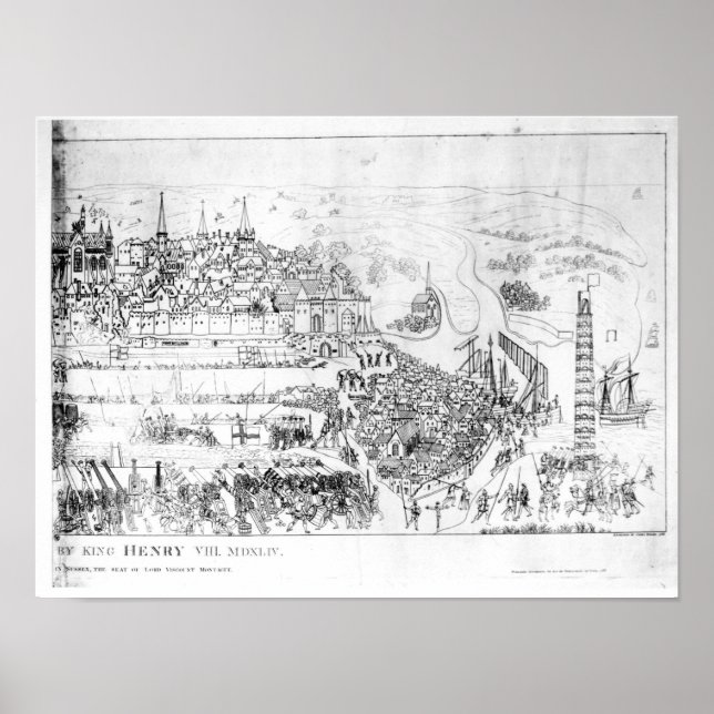 Poster Le siège de Boulogne par le roi Henri VIII (Devant)