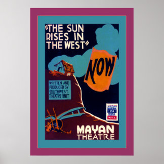 Poster Le soleil se lève à l'ouest