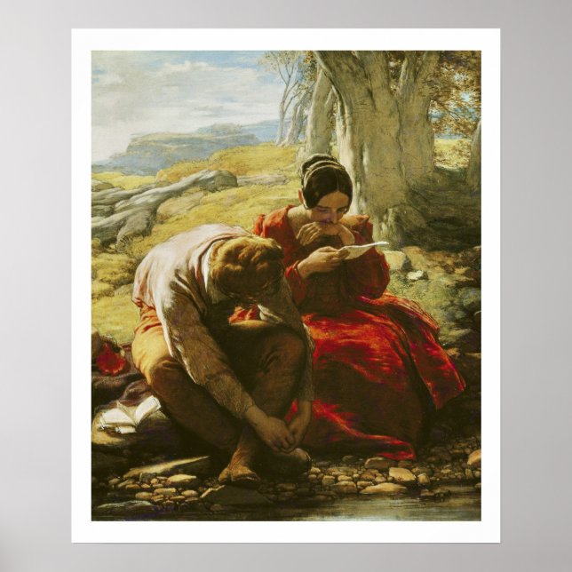 Poster Le Sonnet, 1839 (huile sur panneau) (Devant)