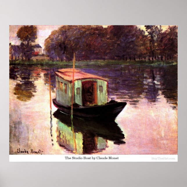 Poster Le Studio Boat de Claude Monet (Devant)