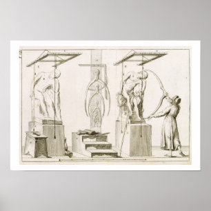 Poster Le studio d'un sculpteur, c.1800 (gravure)