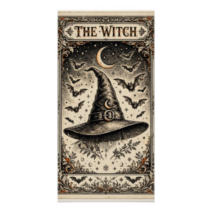 Poster Le T-shirt de la carte de tarot de la sorcière – H