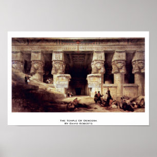 Poster Le temple de Dendera par David Roberts