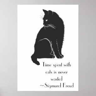 Poster Le temps passé avec des chats n'est jamais