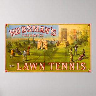 Poster Le tennis sur herbe de Horsman