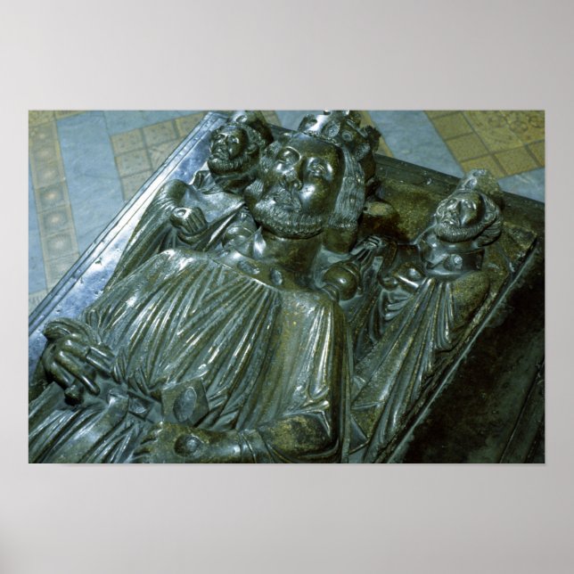 Poster Le tombeau du roi John avec deux figurines miniatu (Devant)