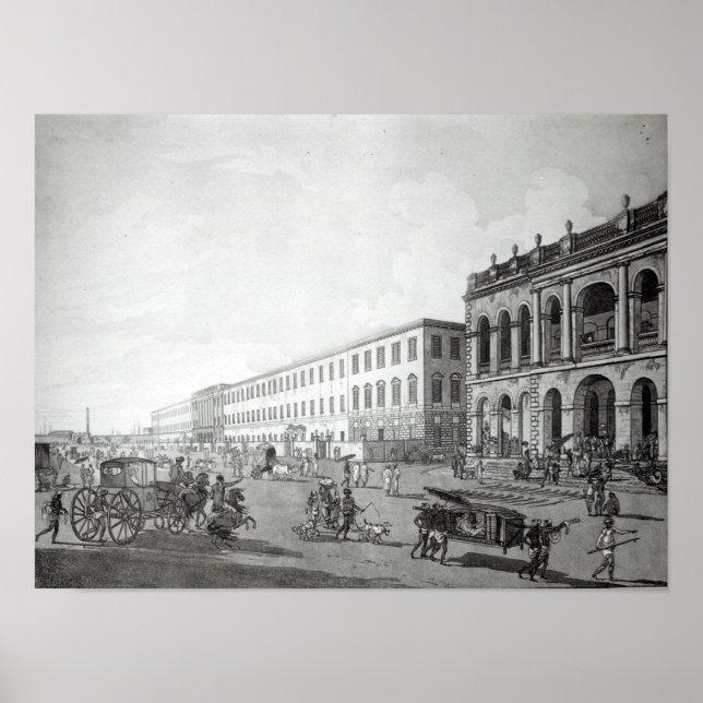 Poster Le tribunal du maire et le bâtiment des écrivains (Devant)