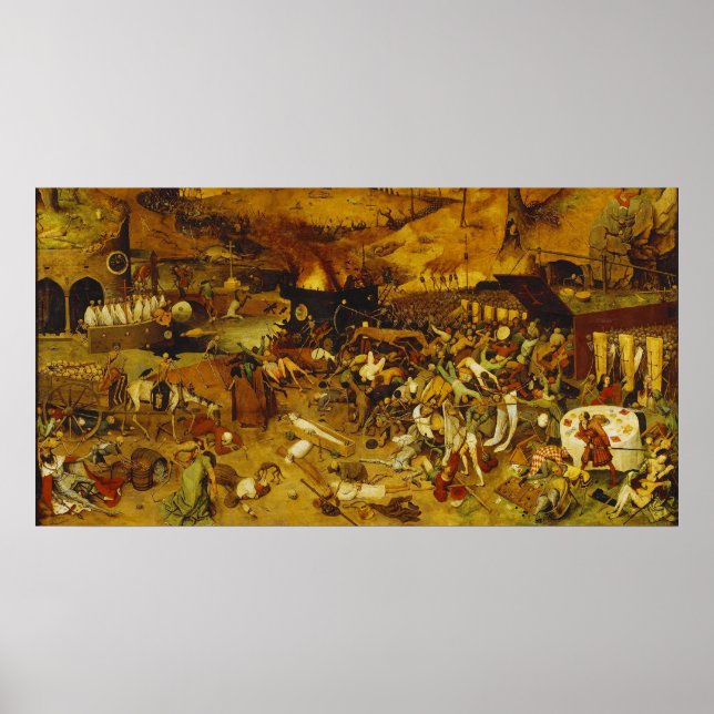 Poster Le triomphe de la mort par Pieter Bruegel l'Ancien (Devant)