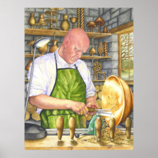 Poster Le Turner En Bois