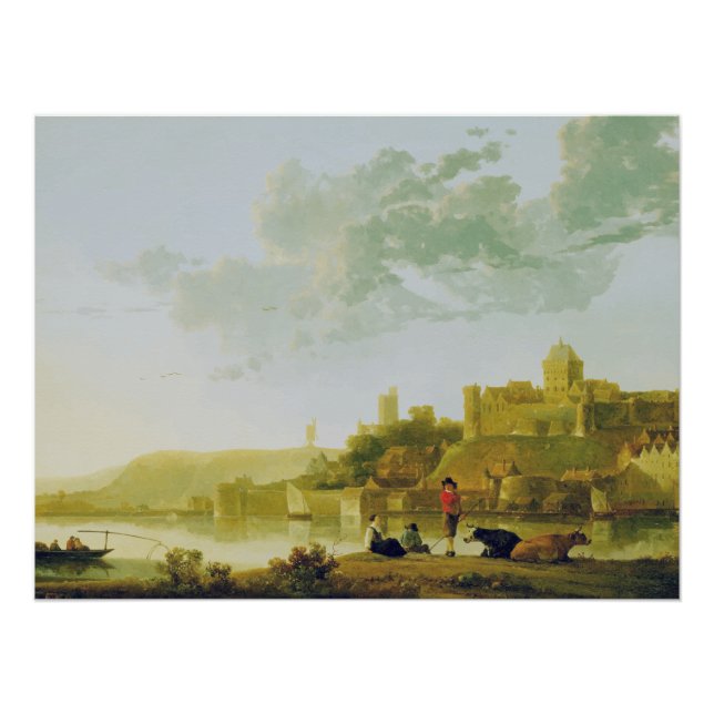 Poster Le Valkhof à Nijmegen par Aelbert Cuyp (Devant)