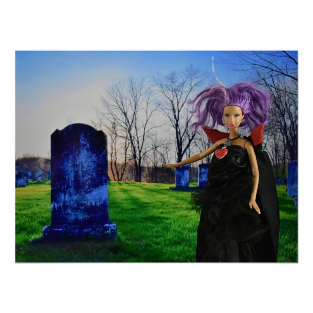 Poster Le vampire visite le cimetière (Devant)