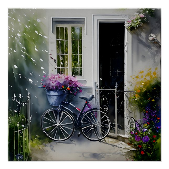 Poster Le Vélo du jardin (Devant)