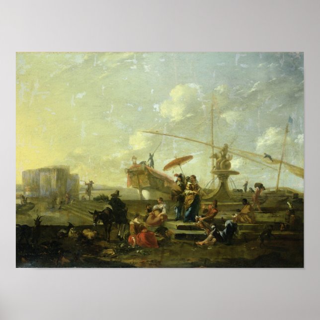 Poster Le Vieux Port de Gênes (Devant)
