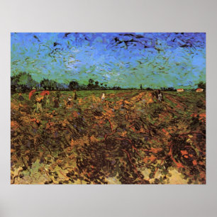 Poster Le vignoble vert par Vincent van Gogh