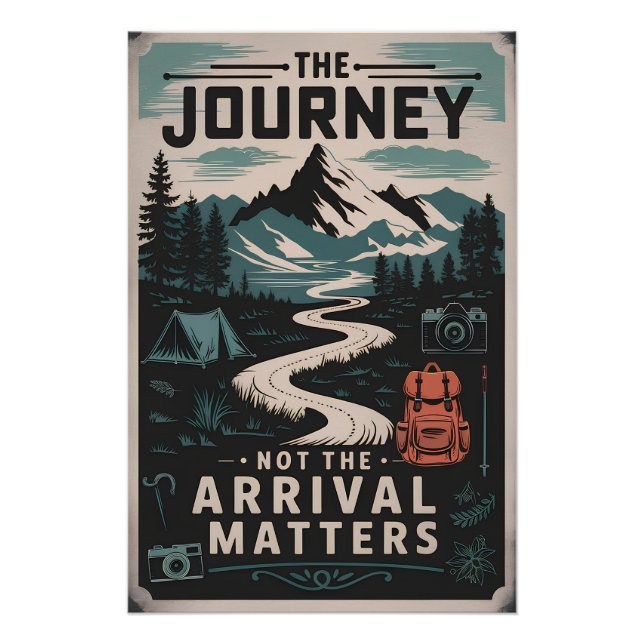 Poster Le voyage n'est pas l'arrivée importante (Devant)