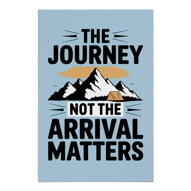 Poster Le voyage n'est pas l'arrivée importante (Devant)