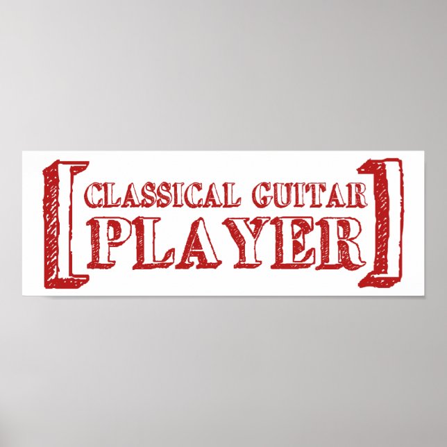 Poster Lecteur de guitare classique (Devant)