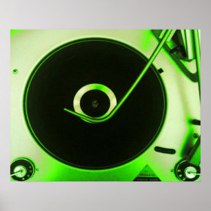 Poster Lecteur vintage Retro Vinyl