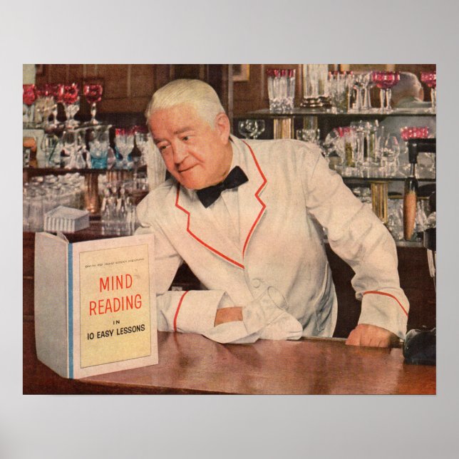 Poster lecture d'esprit au bar (Devant)