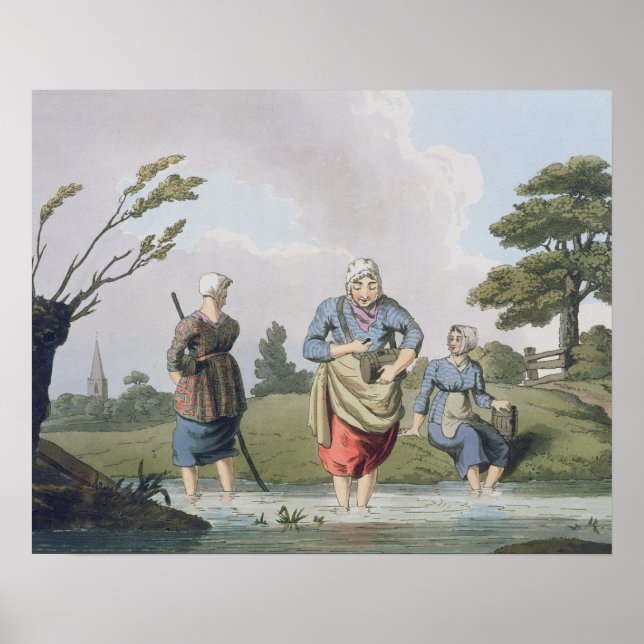 Poster Leech Finders, de l'engrave "Costume du Yorkshire" (Devant)