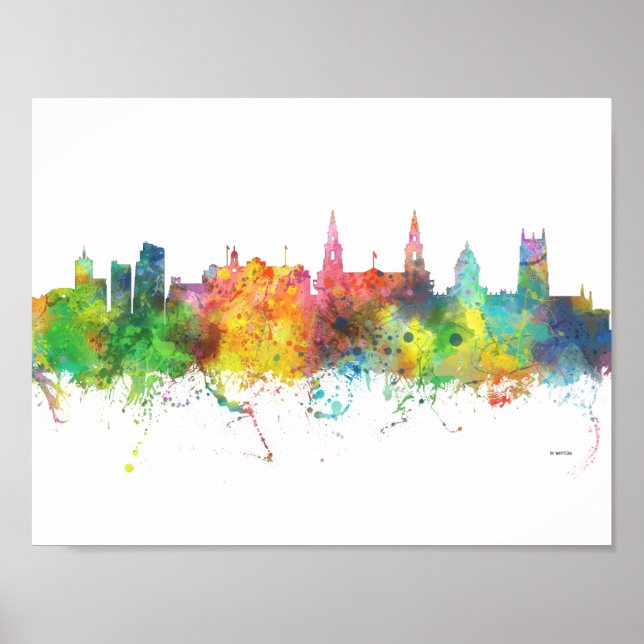 POSTER LEEDS, UK SKYLINE (Devant)