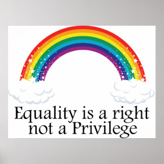 Poster L'égalité est un droit et non un privilège