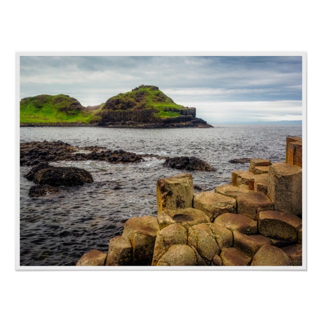 Poster Légendaire Côte de la Chaussée du Géant Irlande Ph (Devant)