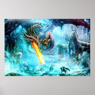 Poster légendaire du dragon