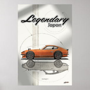 Poster légendaire Japan Fairlady Z 240z S30