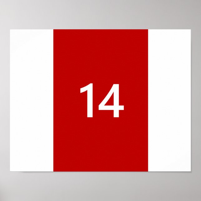 Poster Légendaire n° 14 en rouge et blanc (Devant)