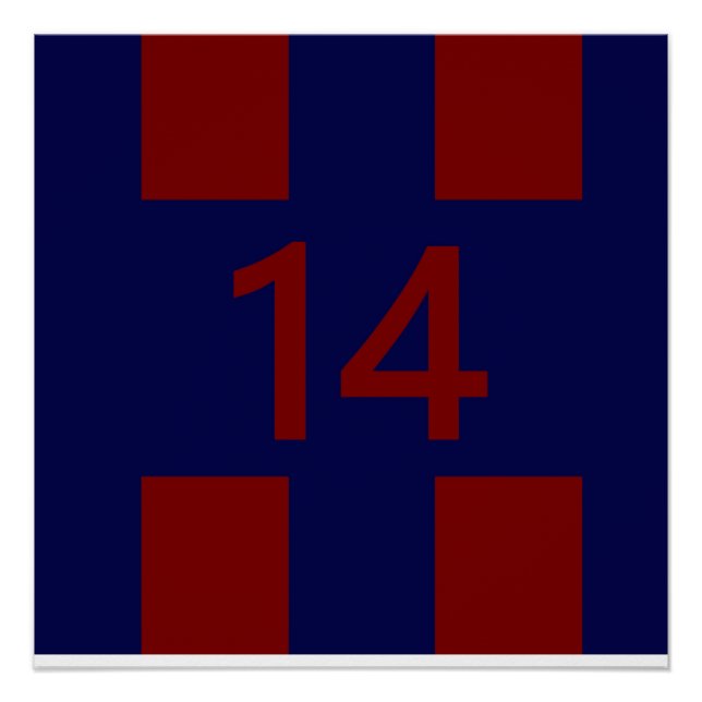 Poster Légendaire n° 14 en rouge et bleu (Devant)