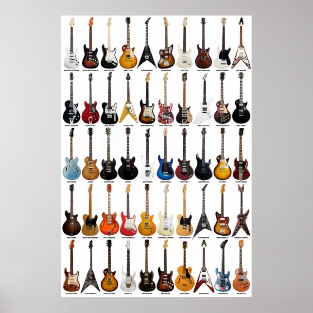 Poster Légendes de guitare (Devant)