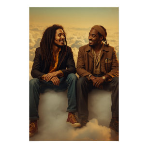 Poster Légendes du Hip-Hop et du Reggae dans les nuages