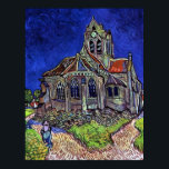 Poster L'église d'Auvers par Vincent van Gogh 1890<br><div class="desc">A ma connaissance,  ces images sont du domaine public et sont censées être libres d'utilisation sans restriction aux Etats-Unis. Veuillez me contacter si vous découvrez que ces images ne sont pas du domaine public.</div>