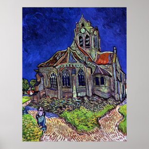Poster L'église d'Auvers par Vincent van Gogh 1890