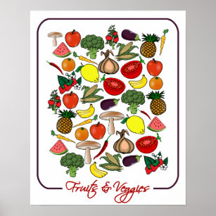 Poster Légume et fruits