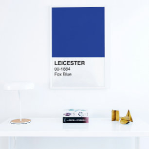 Poster Leicester Fox Blue - Pleine Largeur